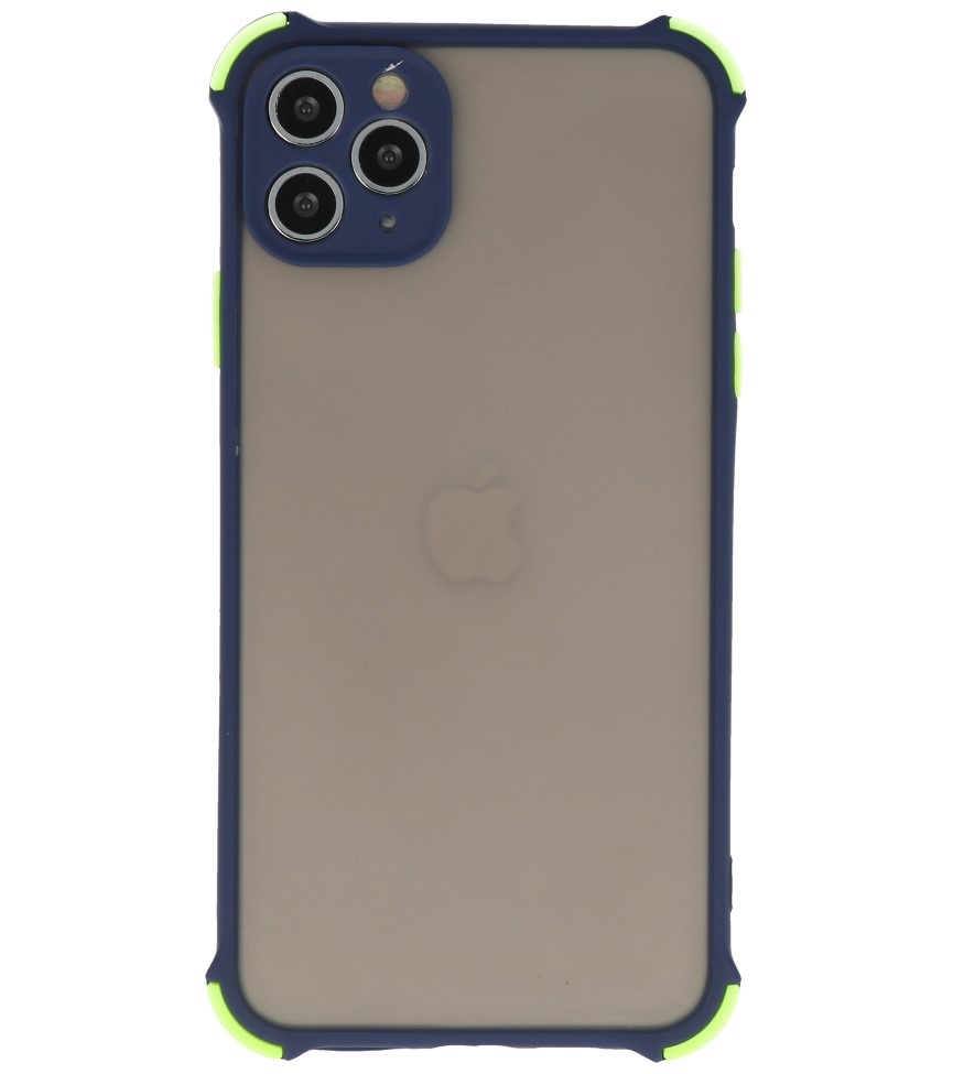 Schokbestendig Kleurcombinatie Hard Case iPhone 11 Pro Max Blauw