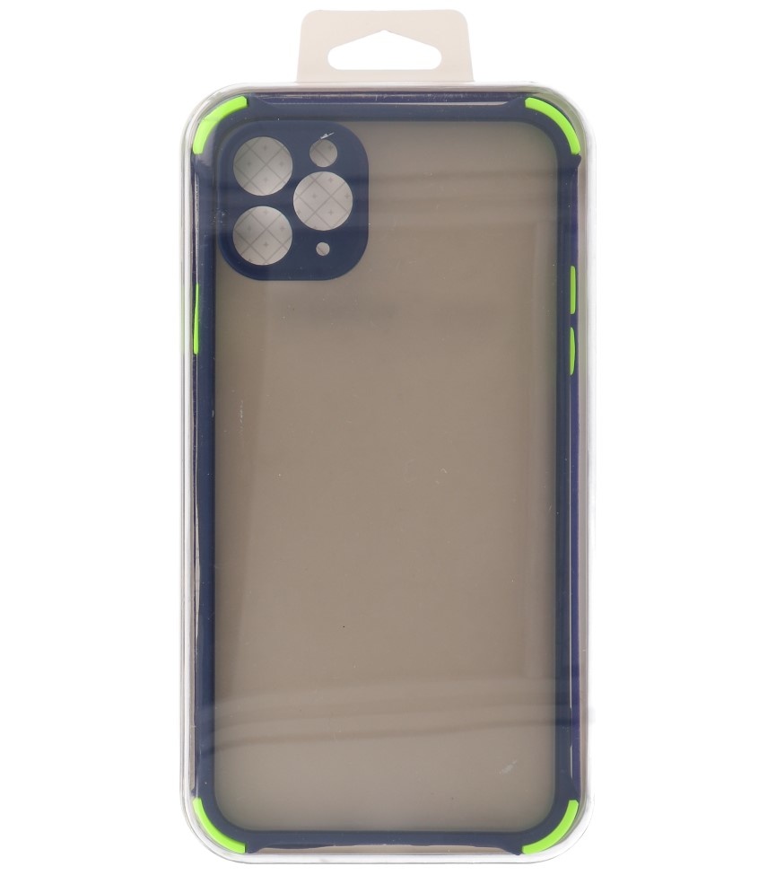 Schokbestendig Kleurcombinatie Hard Case iPhone 11 Pro Max Blauw