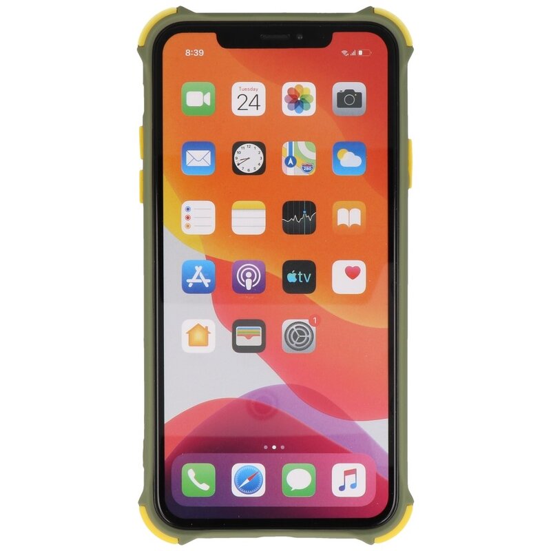 Shock Resistant Color Combination Hard Case iPhone 11 Pro Max Green