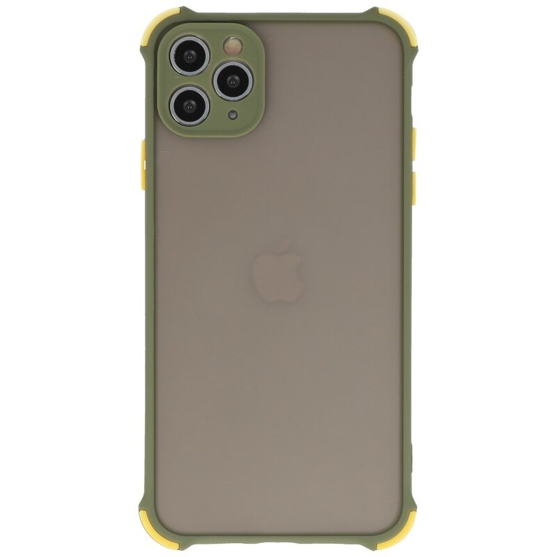 Shock Resistant Color Combination Hard Case iPhone 11 Pro Max Green