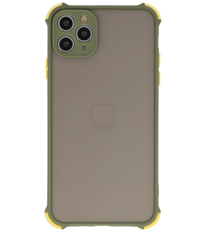 Schokbestendig Kleurcombinatie Hard Case iPhone 11 Pro Max Groen