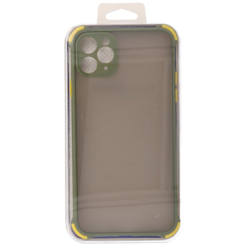 Shock Resistant Color Combination Hard Case iPhone 11 Pro Max Green