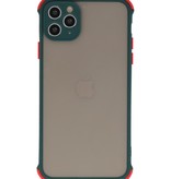 Custodia rigida per combinazione di colori resistente agli urti iPhone 11 Pro Max verde scuro