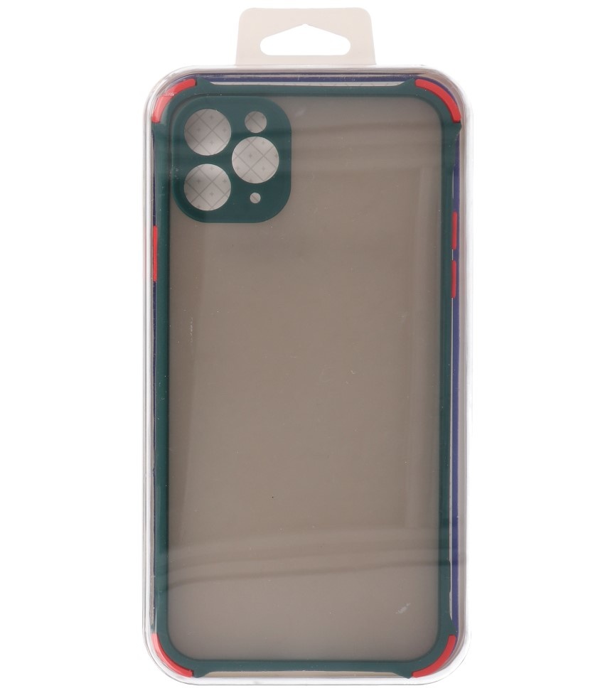 Schokbestendig Kleurcombinatie Hard Case iPhone 11 Pro Max Donker Groen