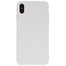 Premium Color TPU Hoesje voor iPhone XS / X Wit