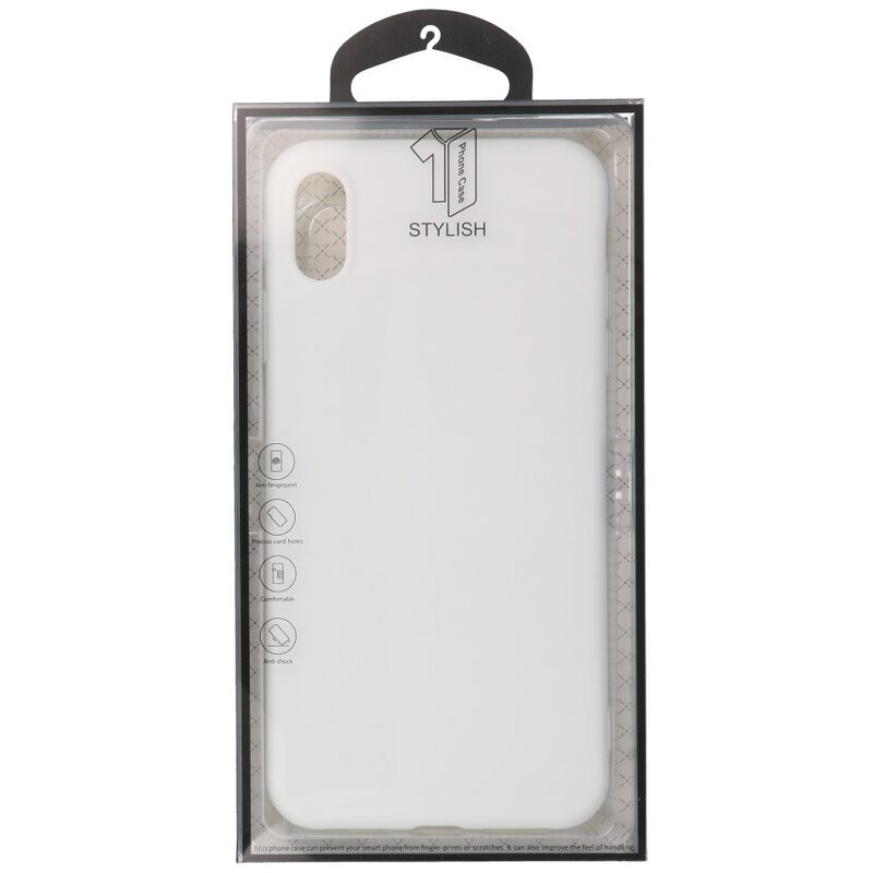 Custodia in TPU a colori premium per iPhone XS / X bianco