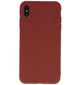 Premium Color TPU Hoesje voor iPhone XS / X Bruin