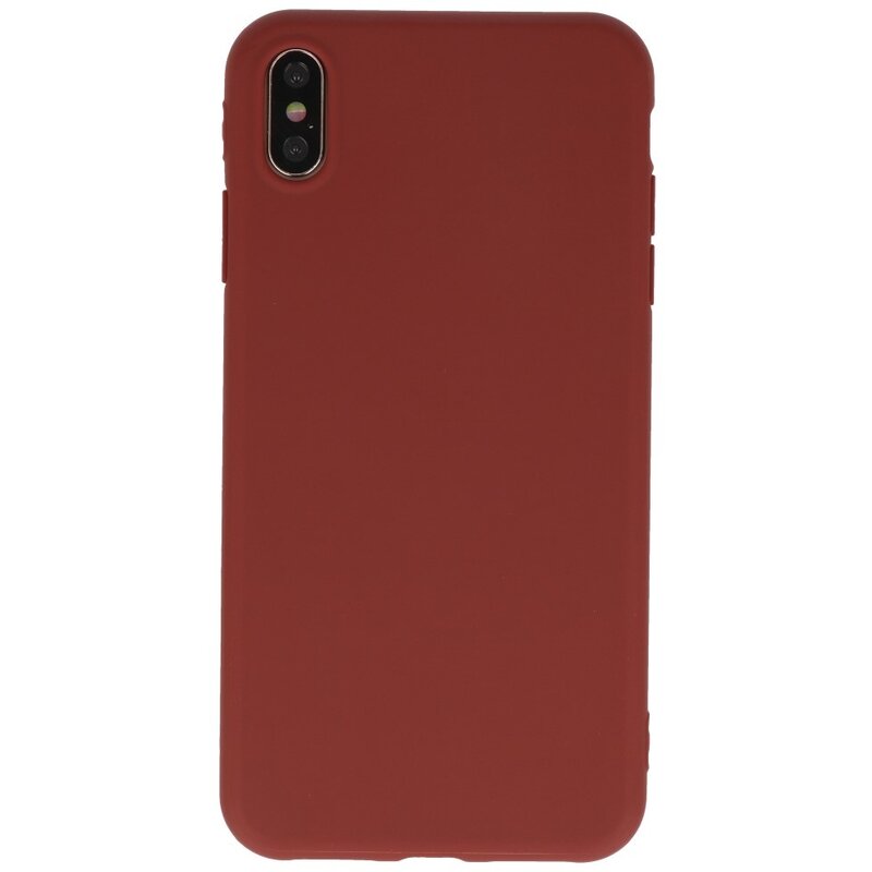 Premium Color TPU Case for iPhone XS / X Brown