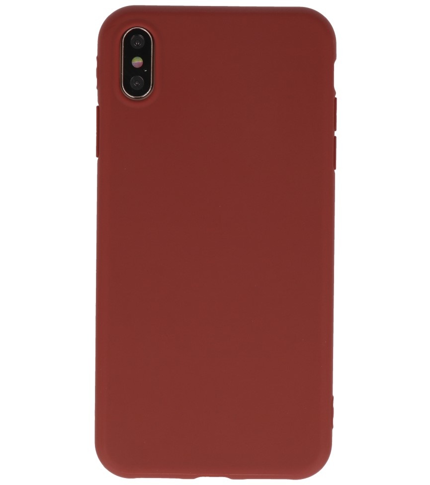 Carcasa Premium de TPU en color para iPhone XS / X Marrón