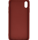 Coque TPU couleur Premium pour iPhone XS / X Marron