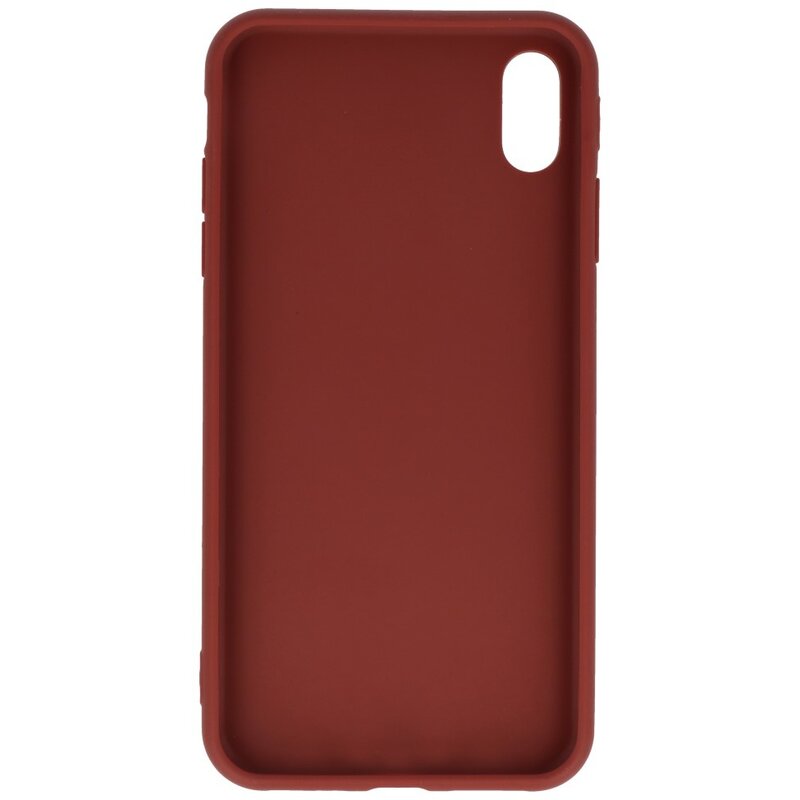 Custodia in TPU a colori premium per iPhone XS / X marrone