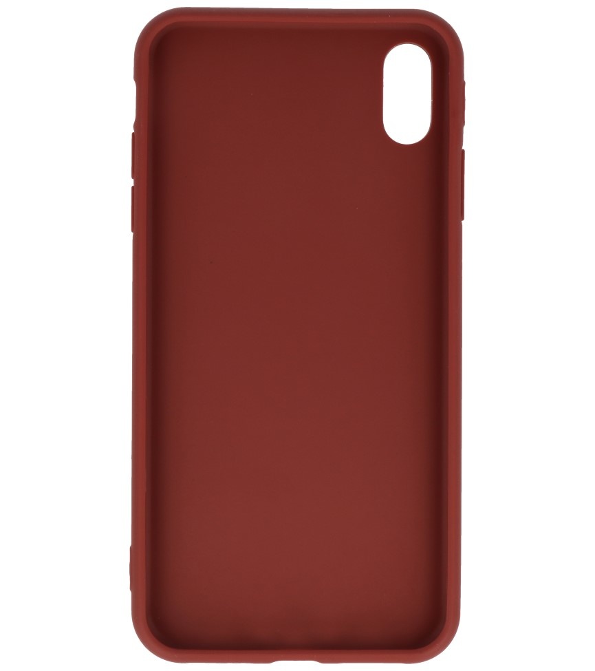Coque TPU couleur Premium pour iPhone XS / X Marron
