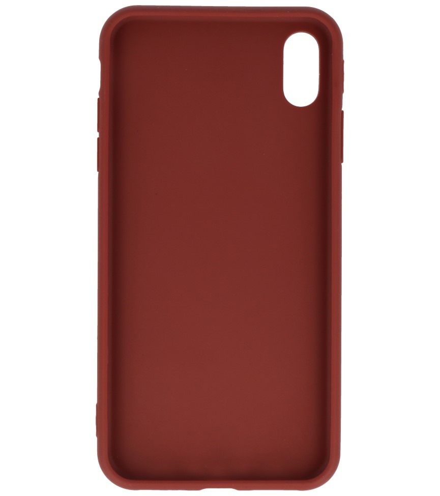 Premium Color TPU Hoesje voor iPhone XS / X Bruin