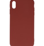 Coque TPU couleur Premium pour iPhone XS / X Marron