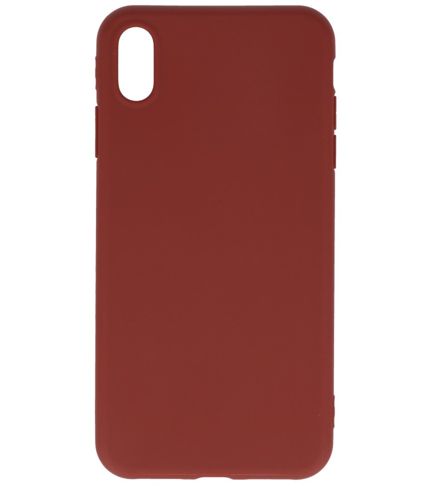 Premium farve TPU taske til iPhone XS / X Brown