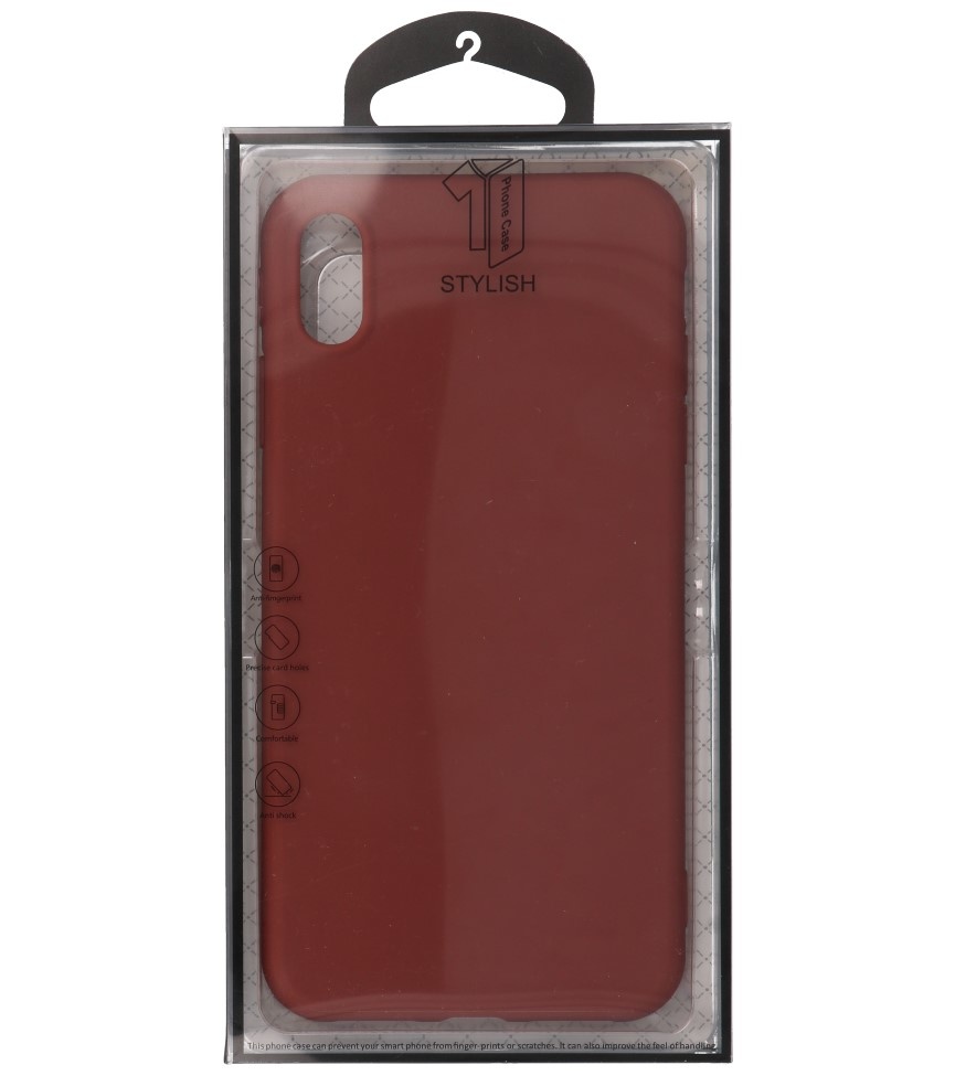 Coque TPU couleur Premium pour iPhone XS / X Marron