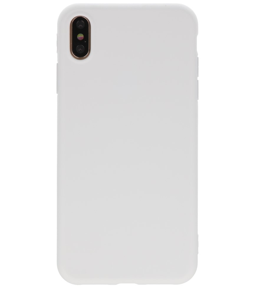 Funda de TPU de color premium para iPhone Xs Max White