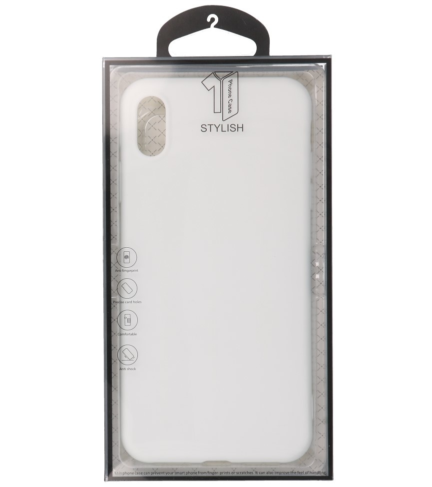 Premium farve TPU taske til iPhone Xs Max White