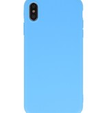 Custodia in TPU a colori premium per iPhone Xs Max azzurro