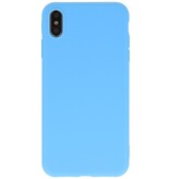 Custodia in TPU a colori premium per iPhone Xs Max azzurro
