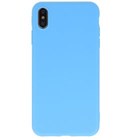 Funda de TPU de color premium para iPhone Xs Max azul claro