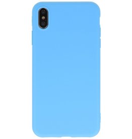 Premium Color TPU Hoesje voor iPhone Xs Max Licht Blauw