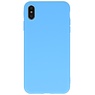 Coque TPU Premium Color pour iPhone Xs Max Bleu Clair