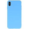Funda de TPU de color premium para iPhone Xs Max azul claro