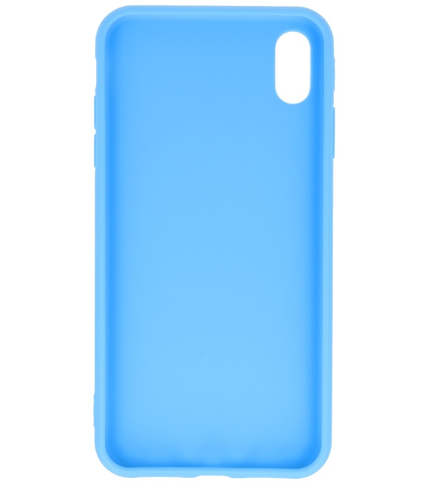 Premium farve TPU taske til iPhone Xs Max lyseblå