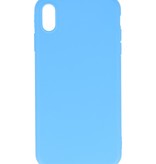 Premium Color TPU Hoesje voor iPhone Xs Max Licht Blauw