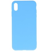 Custodia in TPU a colori premium per iPhone Xs Max azzurro