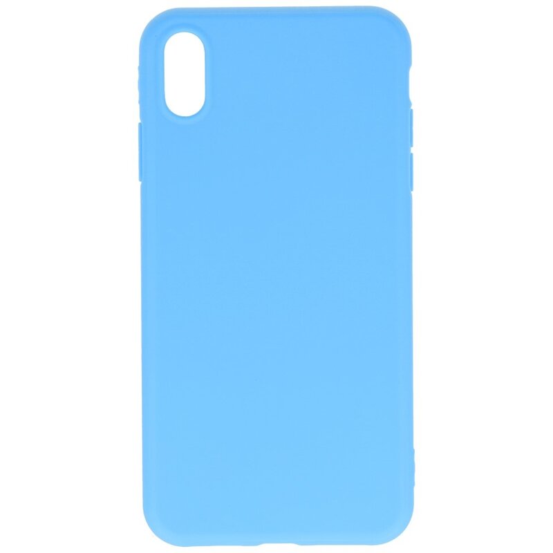 Custodia in TPU a colori premium per iPhone Xs Max azzurro