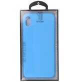 Custodia in TPU a colori premium per iPhone Xs Max azzurro