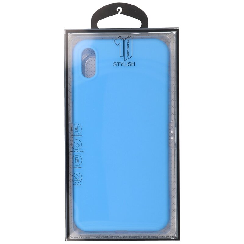 Funda de TPU de color premium para iPhone Xs Max azul claro