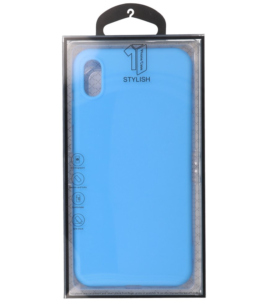 Premium Color TPU Case for iPhone Xs Max Light Blue