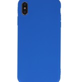 Hoesjes geschikt voor Apple Coque TPU Premium Color pour iPhone Xs Max Bleu