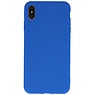 Premium Color TPU Hoesje voor iPhone Xs Max Blauw