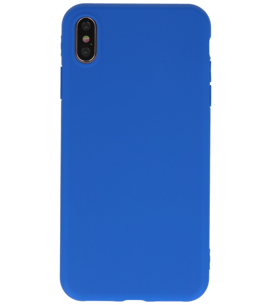 Premium farve TPU taske til iPhone Xs Max Blue