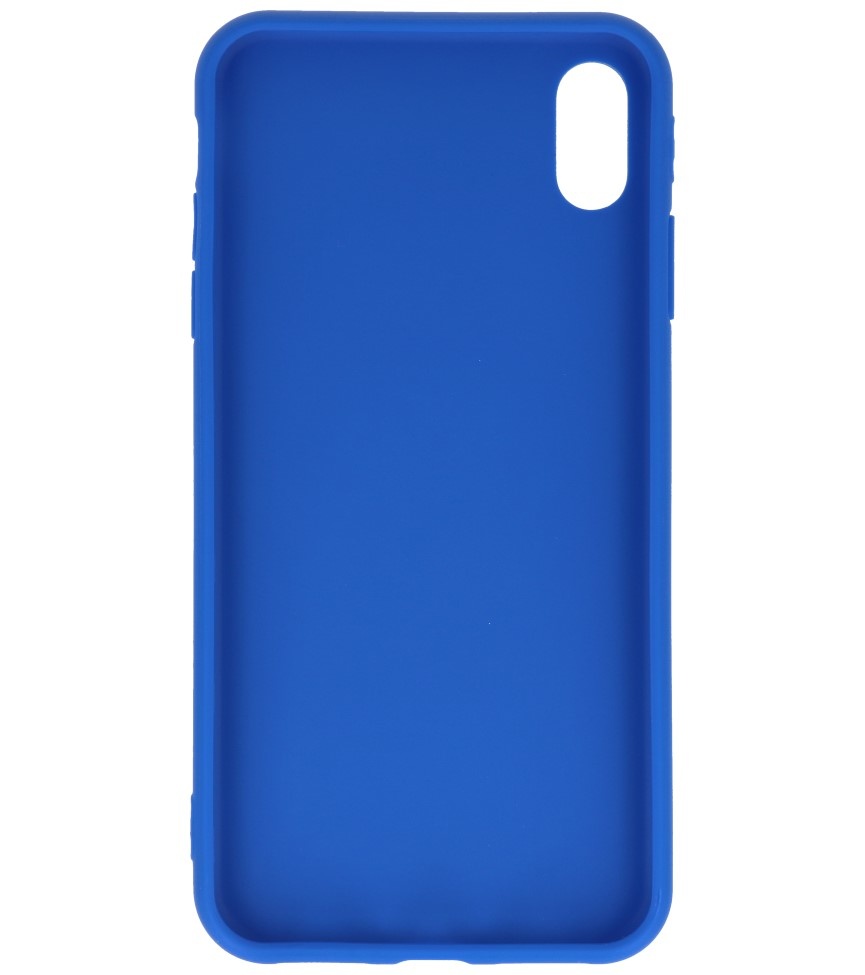 Premium farve TPU taske til iPhone Xs Max Blue