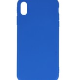 Premium Color TPU Hoesje voor iPhone Xs Max Blauw