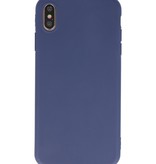 Premium Color TPU Hülle für iPhone Xs Max Navy