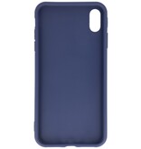 Premium farve TPU taske til iPhone Xs Max Navy