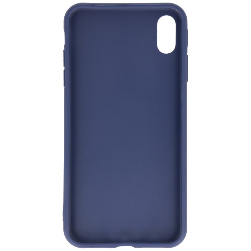 Premium farve TPU taske til iPhone Xs Max Navy