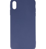 Premium Color TPU Case for iPhone Xs Max Navy