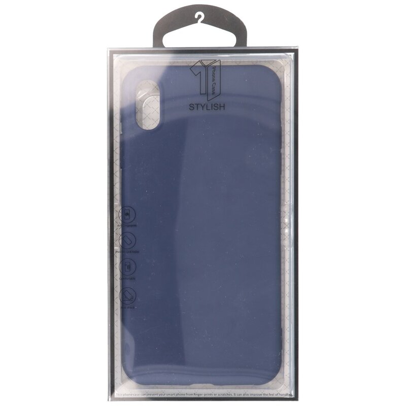 Premium farve TPU taske til iPhone Xs Max Navy