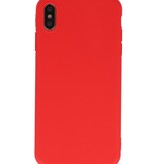 Premium Color TPU Hoesje voor iPhone Xs Max Rood