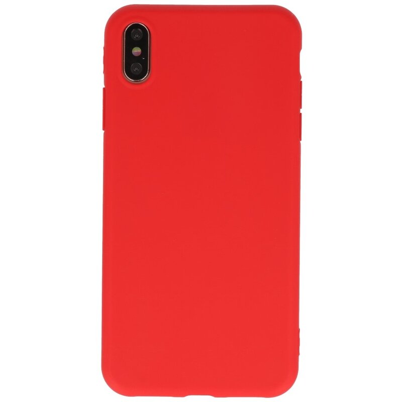 Premium farve TPU taske til iPhone Xs Max rød