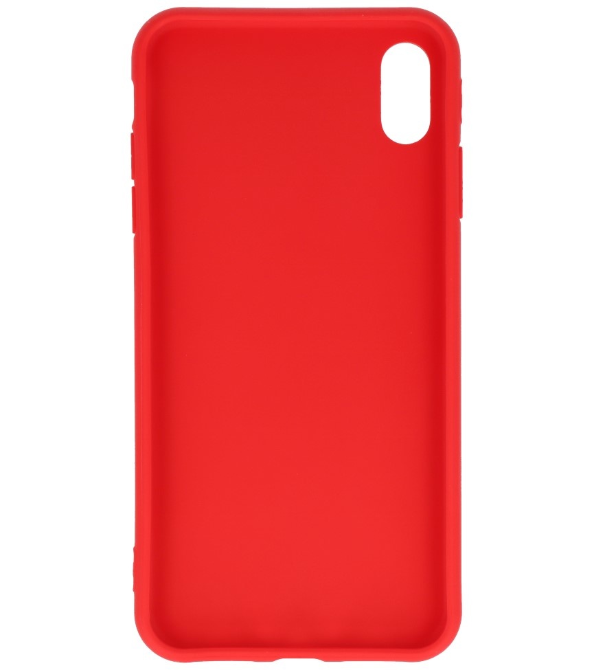 Premium farve TPU taske til iPhone Xs Max rød