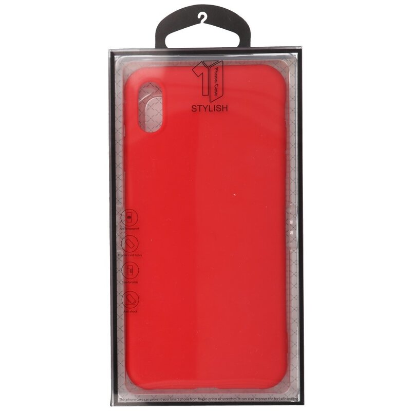 Premium farve TPU taske til iPhone Xs Max rød