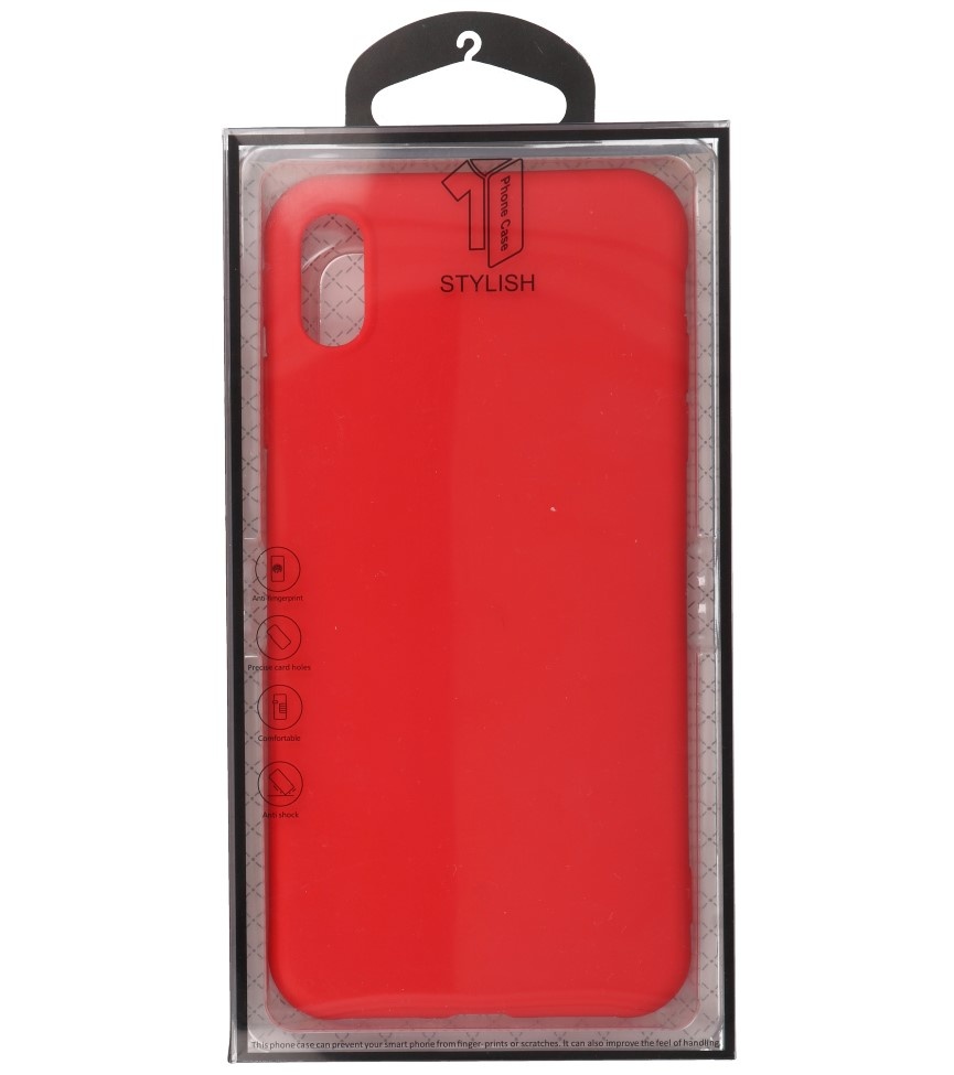 Premium farve TPU taske til iPhone Xs Max rød